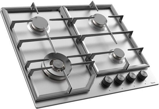 Calfer Gas Gas Cooktop Autonomous Inox 61x51εκ. Silver