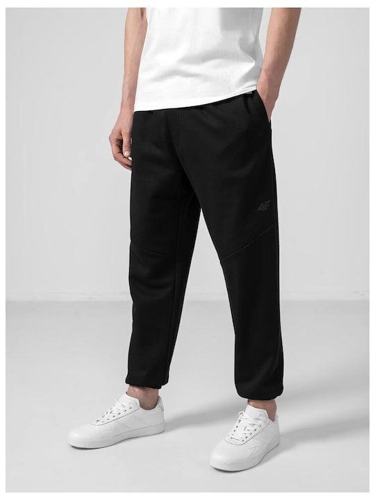 4F Men's Sweatpants with Rubber Black