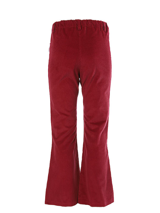 Matoufrance Pantaloni copii din catifea Burgundy