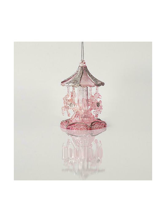 Eurolamp Christmas Αcrilyc Carousel Ornament Pink 10.8x7.5cm