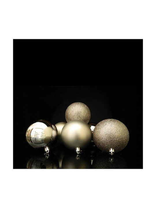 Eurolamp Christmas Plastic Ball Ornament Gray 8x8cm 6pcs