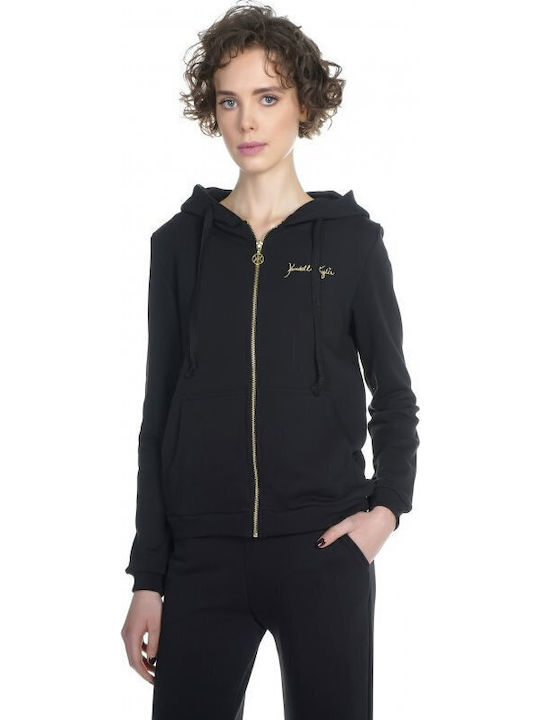 Women's Sweatshirt Jacket Hooded Black