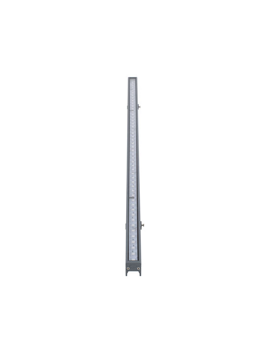 GloboStar Digi-Bar Външна Стояща Лампа LED Стенна Пералня 12W RGB IP65 Сребрист