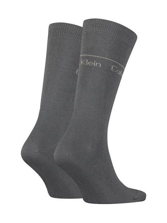 Calvin Klein Ανδρικές Μονόχρωμες Κάλτσες Γκρι 2 Pack