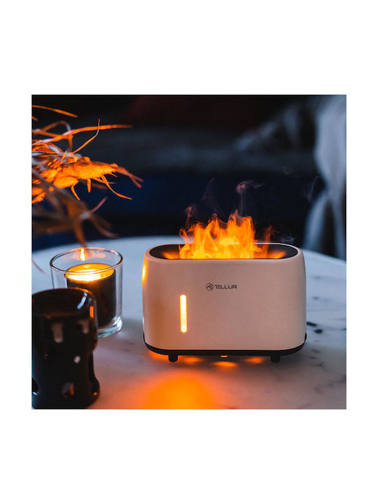 Tellur Aromatherapy Diffuser Flame Aroma with Remote Control White TLL441121