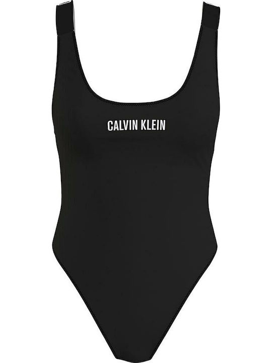 One-Piece Swimsuit with Open Back Black
