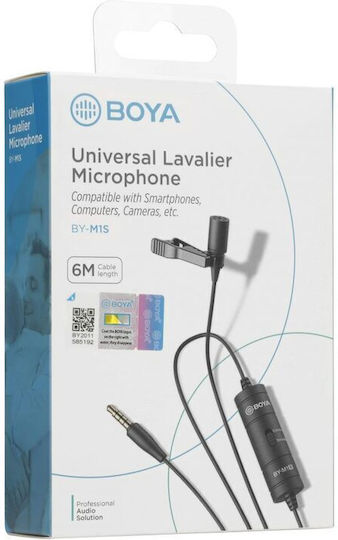 Boya BY-M1S Condensator (Diafragmă Mică) Microfon Πέτου, Clip On pentru Vocale
