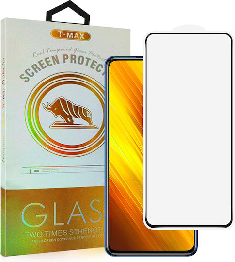 T-Max Adeziv complet Full Face Tempered Glass (Redmi Note 9T)