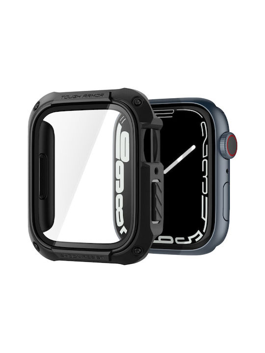 Spigen Tough Armor Θήκη Σιλικόνης σε Μαύρο χρώμα για Apple Watch 45mm