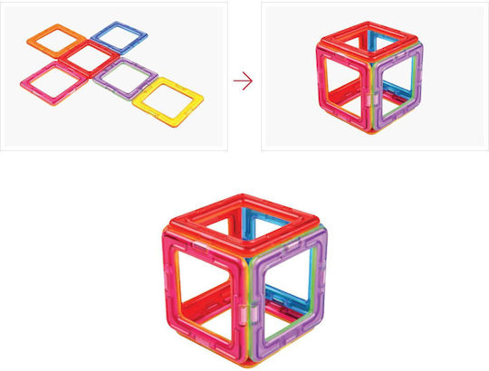 Magformers Μαγνητικό Παιχνίδι Κατασκευών Τετράγωνα για Παιδιά 3+ Ετών