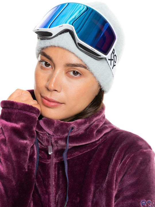 Roxy Storm Ski & Snowboard Goggles Adults White With Mirror Lens In Blue Colour