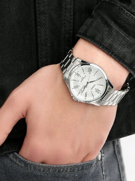 Casio Ρολόι Μπαταρίας με Μεταλλικό Μπρασελέ