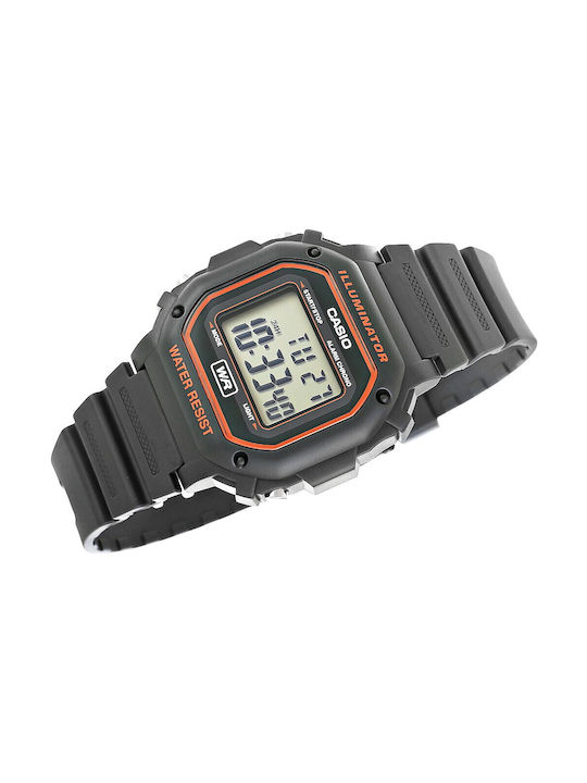 Casio Collection Digital Ceas Baterie cu Negru Curea de cauciuc