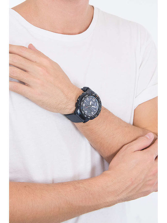 Casio Pro Trek Men's Watch 57.5mm Chronograph Battery with Blue Rubber Strap