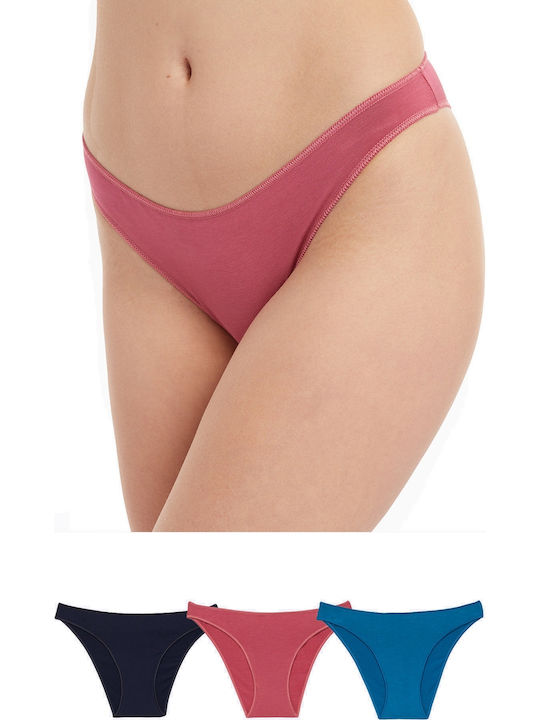 Fimelle Rio Γυναικεία Slip 3Pack Azalea/Petrol/Marine