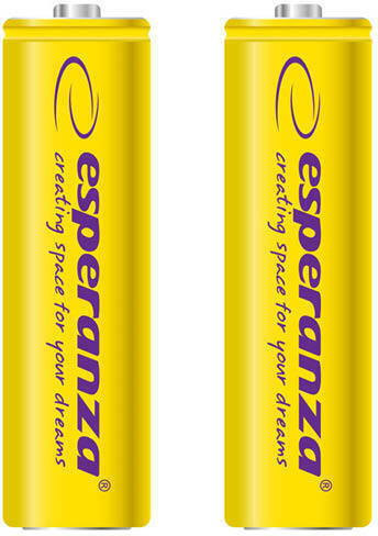 Esperanza Επαναφορτιζόμενες Μπαταρίες AA Ni-MH 2000mAh 1.2V 2τμχ Yellow