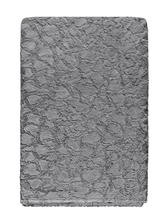 Madi Rubble Ριχτάρι Πολυθρόνας Γούνινο 170x180εκ. Grey