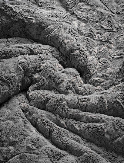 Madi Rubble Ριχτάρι Πολυθρόνας Γούνινο 170x180εκ. Grey