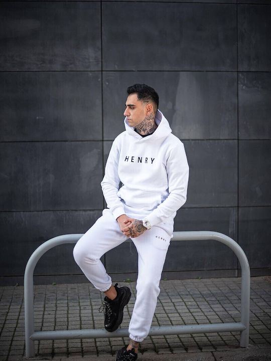 Pantaloni de trening cu Elastic Alb