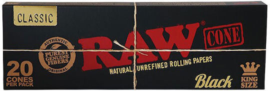 Raw Classic Cone PreRolled King Size 110mm Cigarette Tubes With Classic Black Flavor 20 Pieces