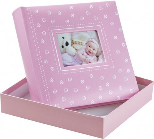 Paperbox Παιδικό Άλμπουμ για 30 Φωτογραφίες Ροζ με Ριζόχαρτο 24x24εκ.