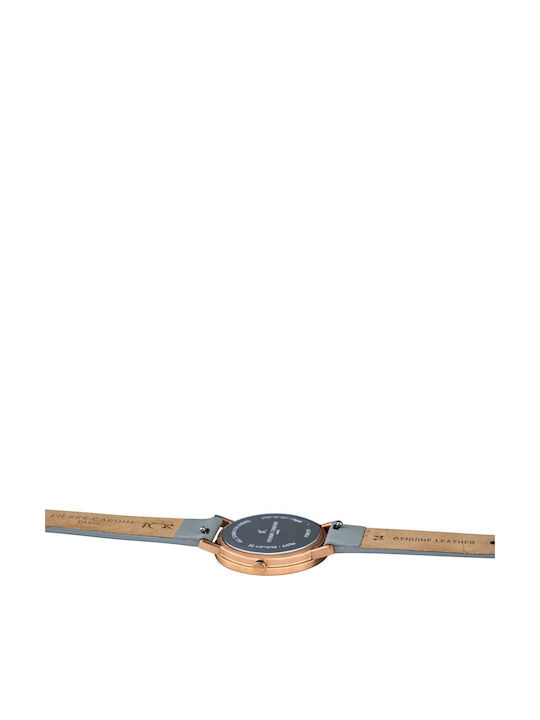 Pierre Cardin Women's Watch with Gray Leather Strap