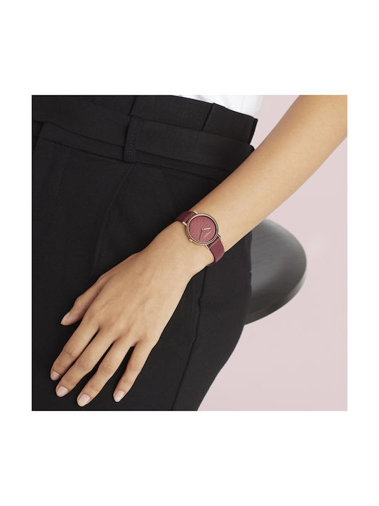 Pierre Cardin Watch with Purple Leather Strap