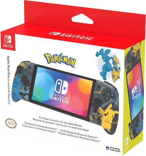 Hori Split Pad Pro Ασύρματο Gamepad για Switch Pokémon: Lucario & Pikachu