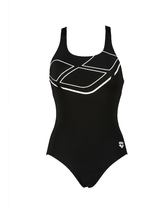 Athletic One-Piece Swimsuit Black