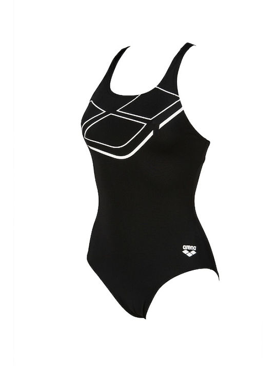 Athletic One-Piece Swimsuit Black