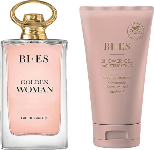 Bi-es Golden Woman Дамски Парфюмен Комплект с Парфюмна Вода и Гел за Душ 2 Бройки
