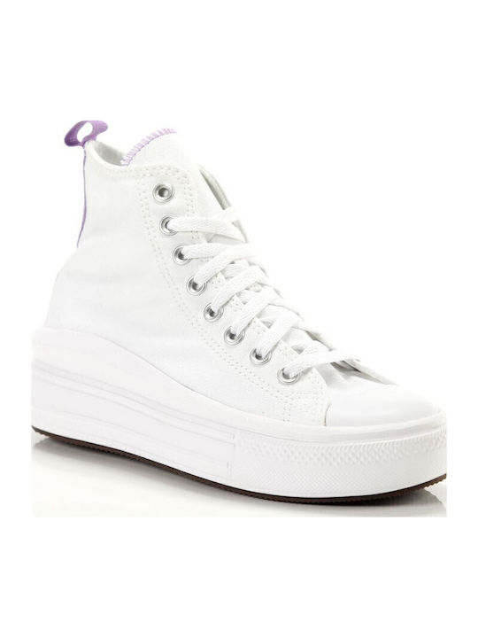 Chuck Taylor All Star Παιδικά Sneakers High Λευκά
