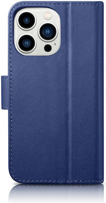 iCarer Anti-RFID Leather Wallet Blue (iPhone 14 Pro Max)