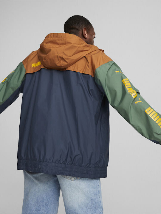 Winter Jacket Windproof Blue