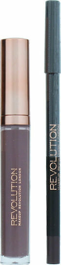 Revolution Beauty Retro Luxe Gloss Σετ Μακιγιάζ για τα Χείλη Matte Treason 2τμχ