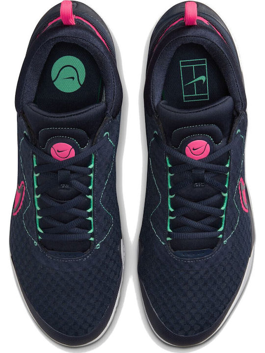 Nike Zoom Pro Ανδρικά Παπούτσια Τένις για Σκληρά Γήπεδα Obsidian / Hyper Pink / Green Glow / White