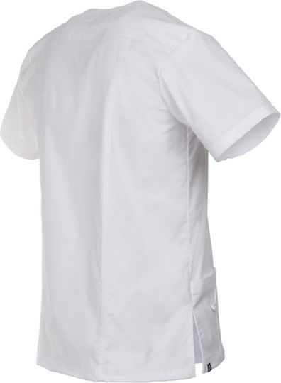 Be Unique Victor Men's White Medical Blouse Cotton and Polyester