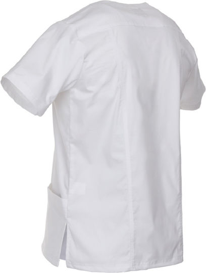 Be Unique Victor Men's White Medical Blouse Cotton and Polyester