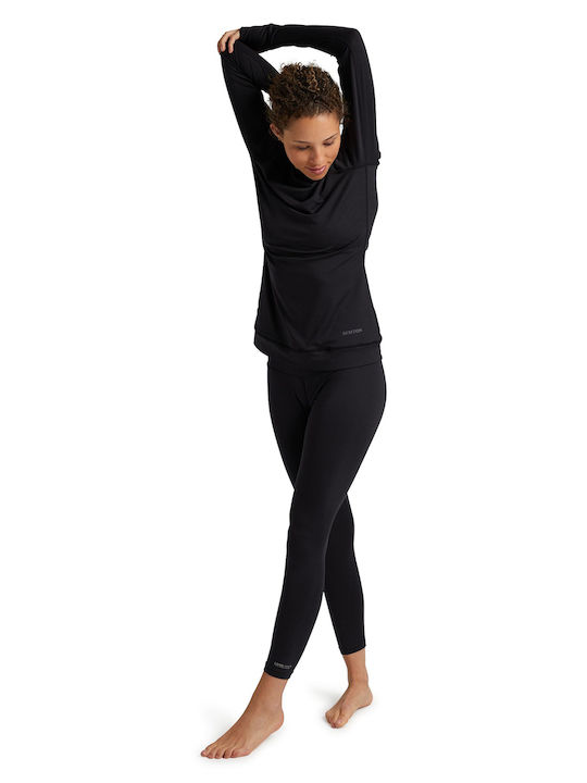Burton X Crew Sweater Bluza termica pentru femei cu maneci lungi Negru