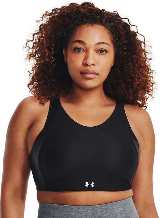 Dri-Fit Infinity Mid High Neck Shine Γυναικείο Αθλητικό Μπουστάκι Μαύρο