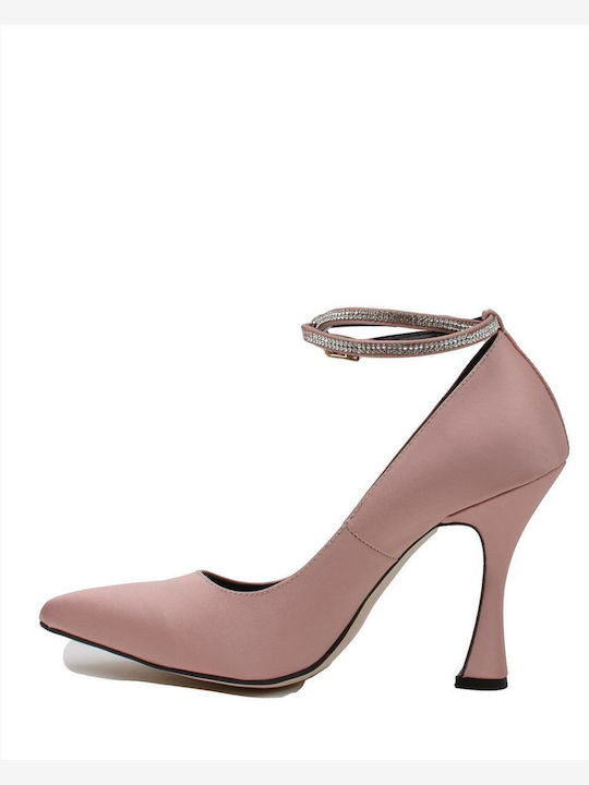 Women's Satin Pumps ZAKRO COLLECTION 83171 DUSTY PINK ROZ