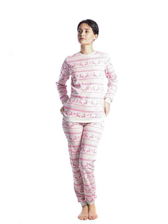 Dreams by Joyce Winter Women's Pyjama Set Cotton Pink