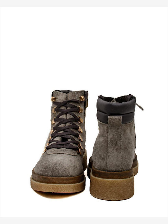 Frida Suede Γυναικεία Μποτάκια Taupe Grey