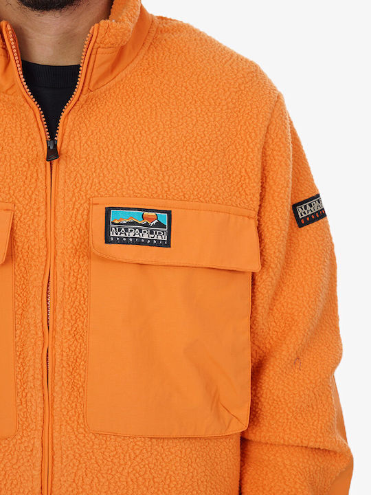 Herren Fleecejacke Orange