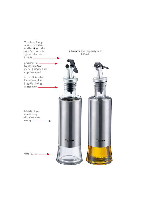Westmark Lissabon Oil & Vinegar Set Glass with Flow 300ml