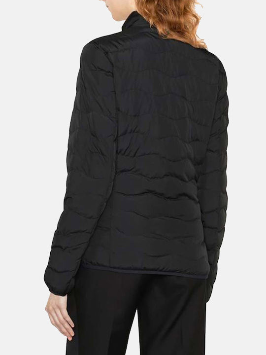 Emporio Armani Women's Long Puffer Jacket for Winter Black