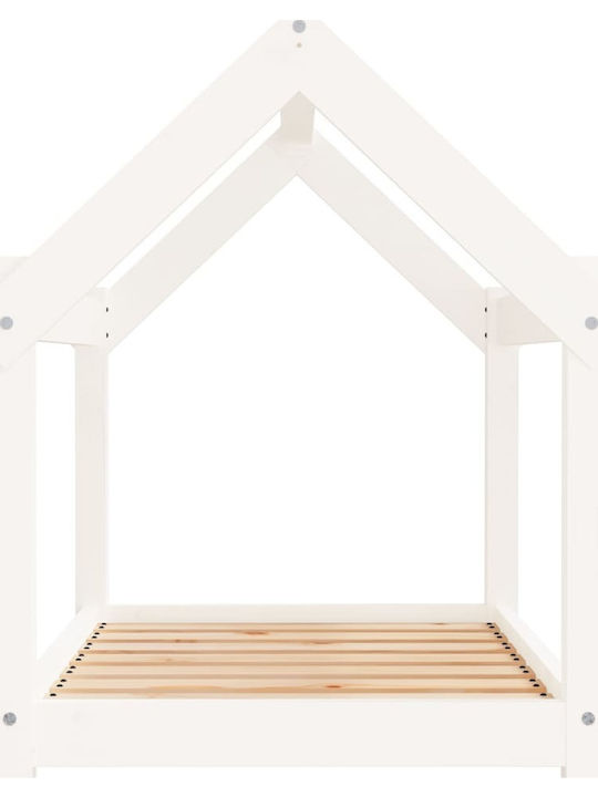 vidaXL Loft Bed Pat pentru câini Alb 81x60cm.