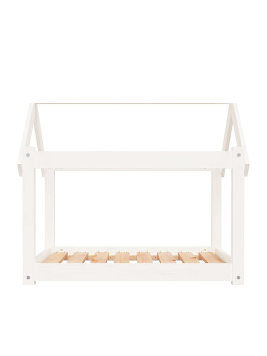 vidaXL Loft Bed Pat pentru câini Alb 81x60cm.