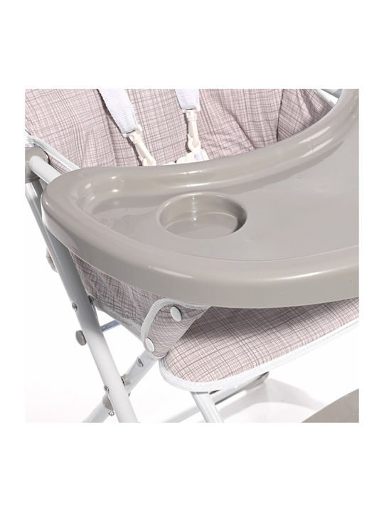 Lorelli Cookie Foldable Baby Highchair White Teddy Bear