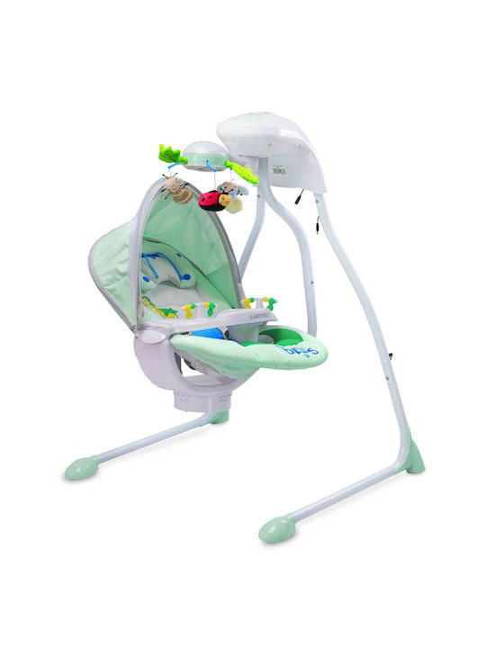 Caretero Elektrisch Baby Entspannung Schaukel Bugies mit Vibration Mint für Kinder bis zu 12kg